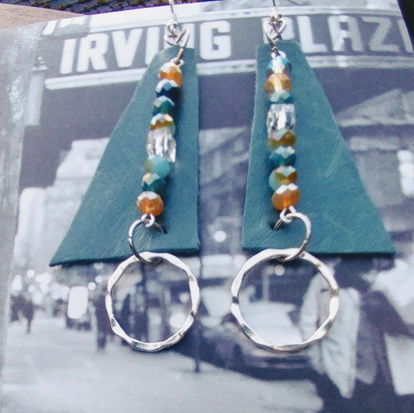 Handmade for Earthlings Jewelry - 🍁AUTUMN SALE 🍁 Handmade Silver, Leather & Glass